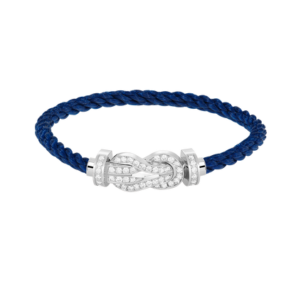 [Panda Jewelry]CHANCE LARGE 8 FIGURE BUCKLE FULL DIAMOND BRACELET SILVER
