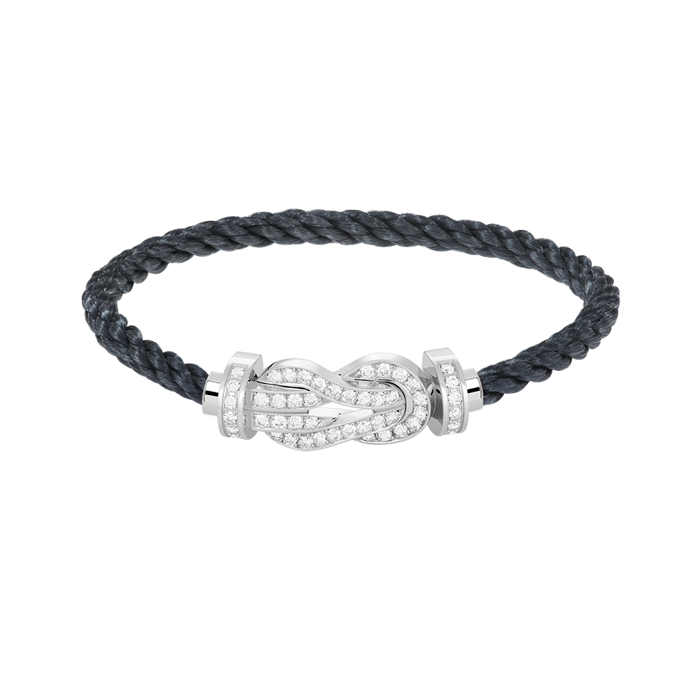 [Panda Jewelry]CHANCE LARGE 8 FIGURE BUCKLE FULL DIAMOND BRACELET SILVER
