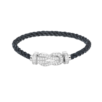 [Panda Jewelry]CHANCE LARGE 8 FIGURE BUCKLE FULL DIAMOND BRACELET SILVER