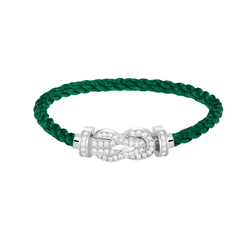 [Panda Jewelry]CHANCE LARGE 8 FIGURE BUCKLE FULL DIAMOND BRACELET SILVER