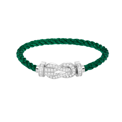[Panda Jewelry]CHANCE LARGE 8 FIGURE BUCKLE FULL DIAMOND BRACELET SILVER