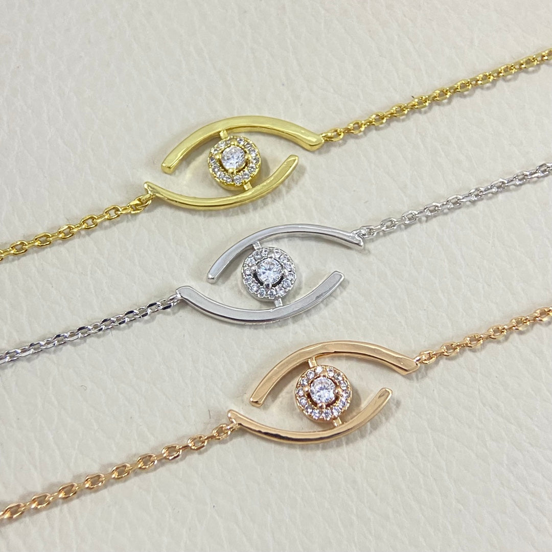 [Panda Jewelry]Lucky Eye Pave-Set Diamond Bracelet