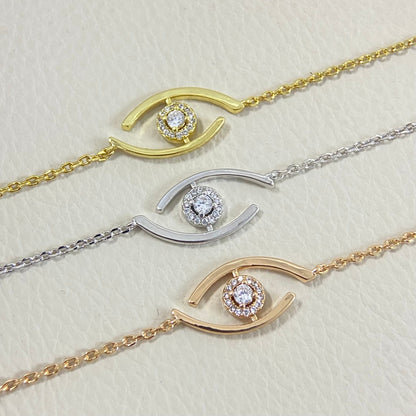 [Panda Jewelry]Lucky Eye Pave-Set Diamond Bracelet