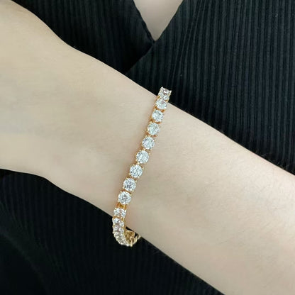 [Panda Jewelry jewelrys]TENNIS BRACELET WITH FULL DIAMOND SETTING