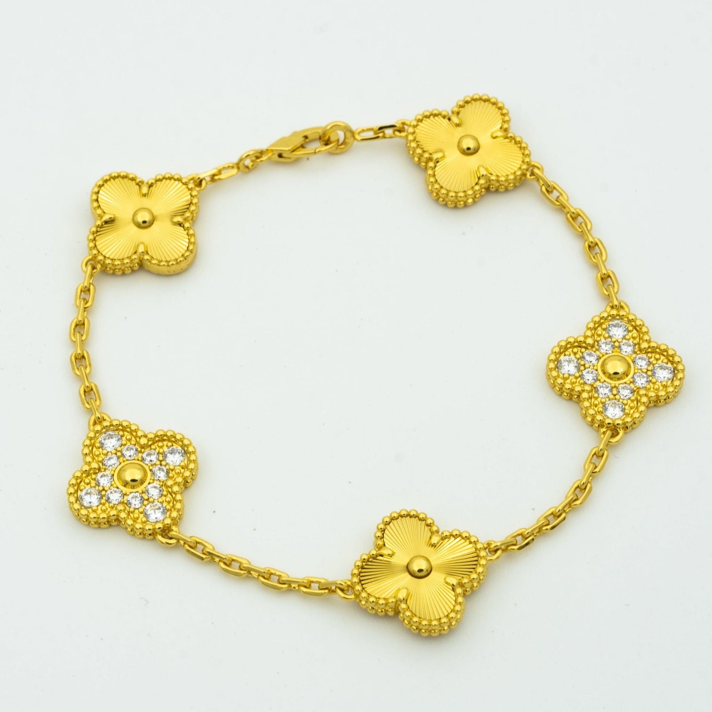 [Panda Jewelry] CLOVER 5 MOTIF LASER BRACELET COLLECTION
