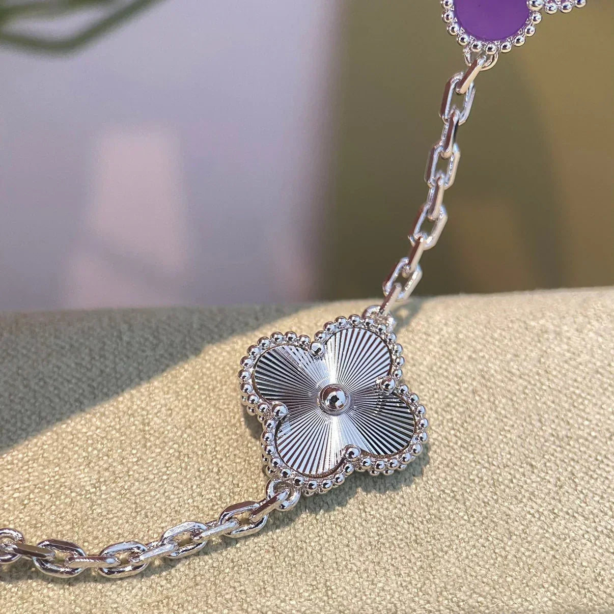 [Panda Jewelry] CLOVER 5 MOTIF VIOLET BRACELET COLLECTION