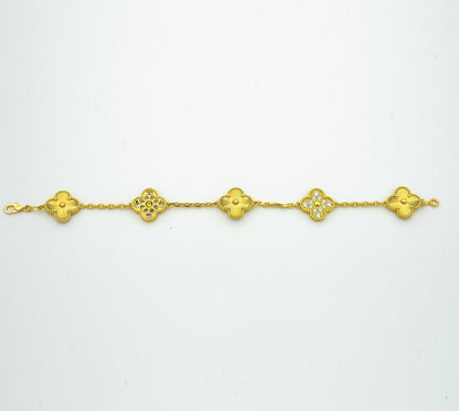 [Panda Jewelry] CLOVER 5 MOTIF LASER BRACELET COLLECTION