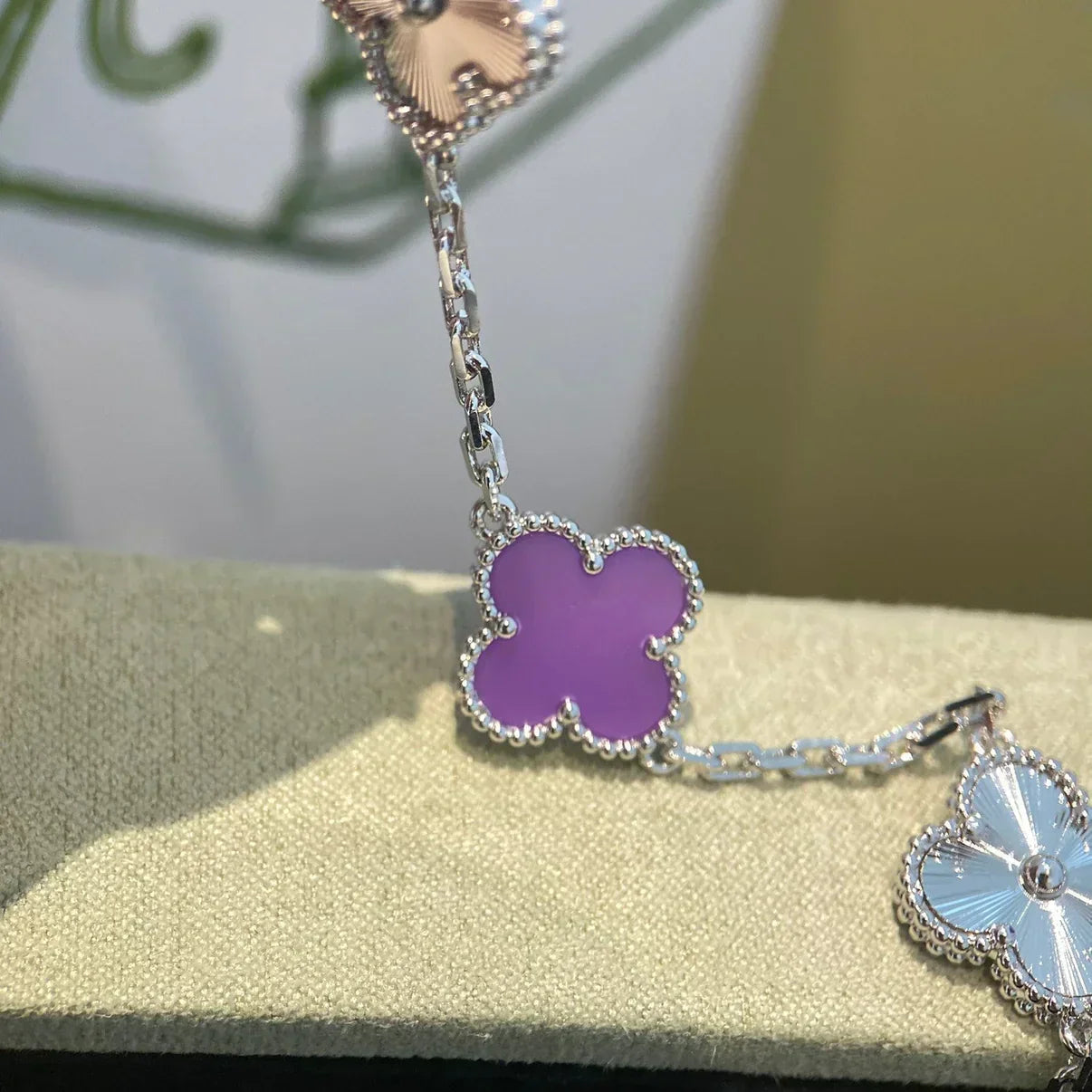 [Panda Jewelry] CLOVER 5 MOTIF VIOLET BRACELET COLLECTION