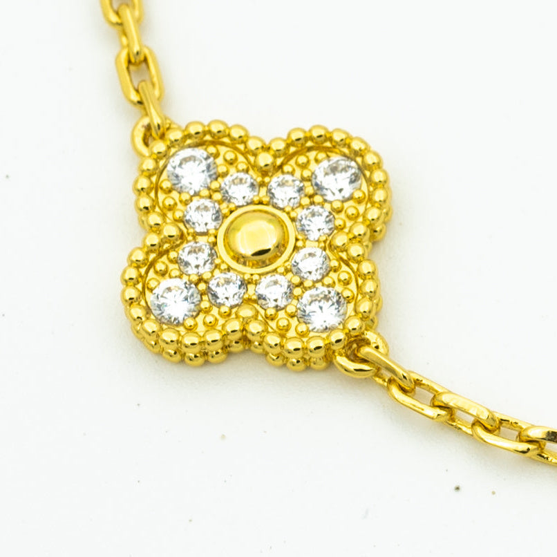 [Panda Jewelry] CLOVER 5 MOTIF LASER BRACELET COLLECTION