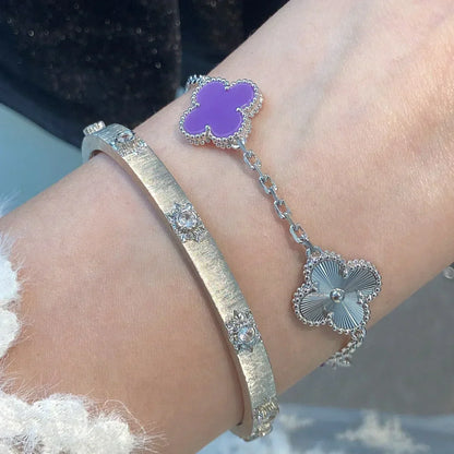 [Panda Jewelry] CLOVER 5 MOTIF VIOLET BRACELET COLLECTION