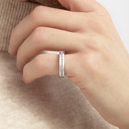 [Panda Jewelry]ZERO 1 ONE-BAND PAVED DIAMONDS ON THE SPIRAL RING
