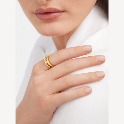 [Panda Jewelry]ZERO 1 ONE-BAND WITH OPENWORK LOGO SPIRAL RING