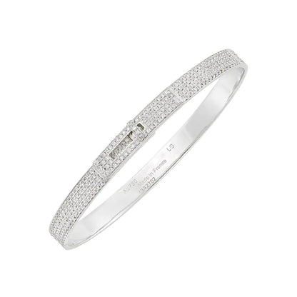[Panda Jewelry]HM KELLY BRACELET IN SILVER AND FULL PAVE DIAMOND