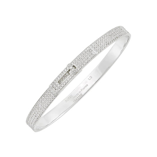 [Panda Jewelry]HM KELLY BRACELET IN SILVER AND FULL PAVE DIAMOND