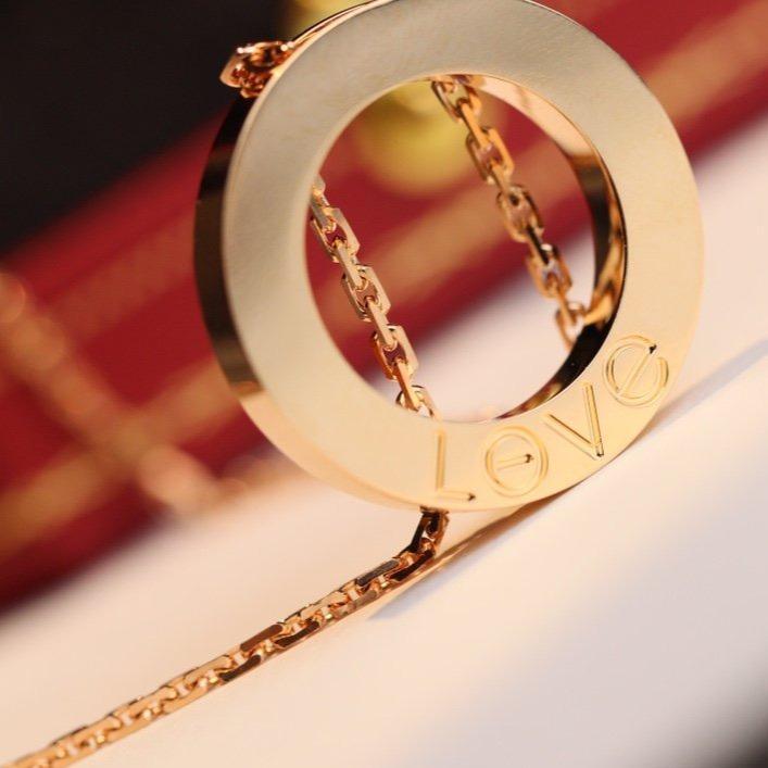 [Panda Jewelry]LOVE NECKLACE ADJUSTABLE ROSE GOLD
