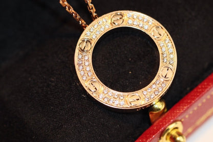 [Panda Jewelry]LOVE NECKLACE ADJUSTABLE ROSE GOLD