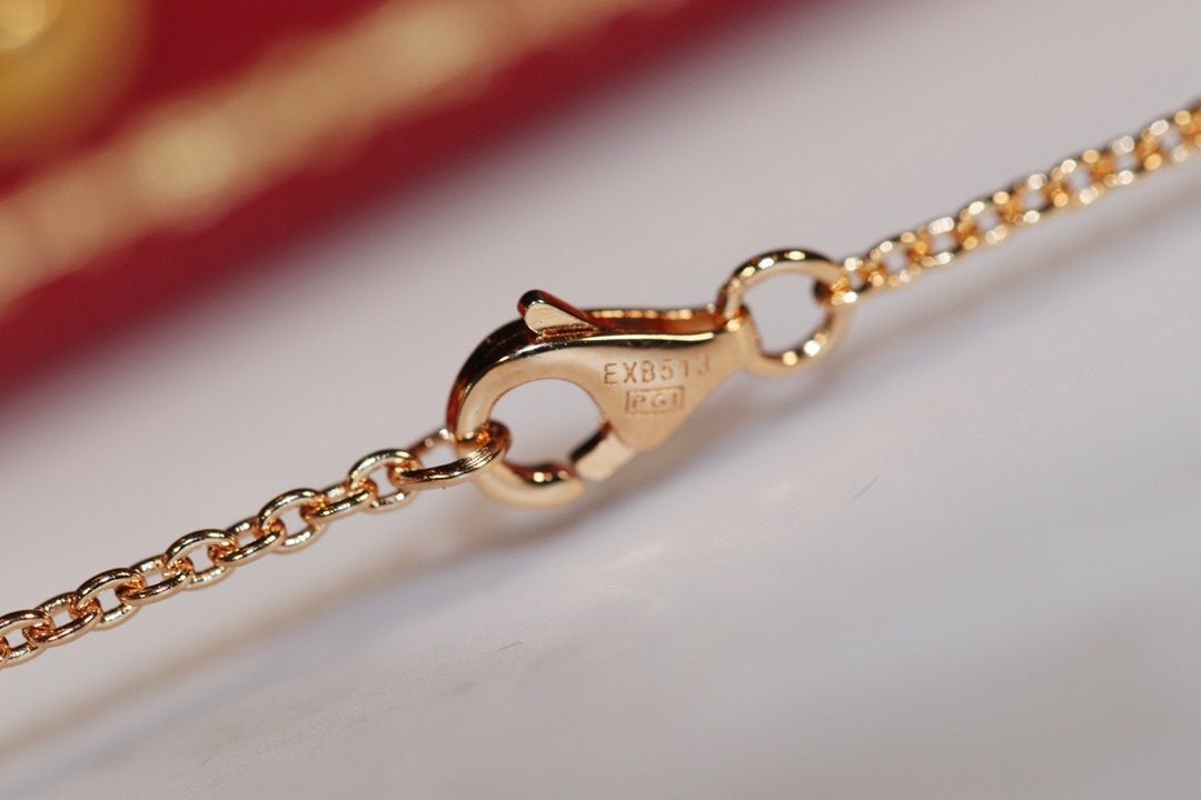 [Panda Jewelry]LOVE NECKLACE PINK GOLD AND SILVER
