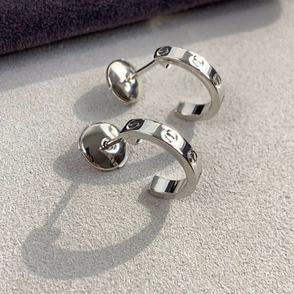 [Panda Jewelry]LOVE EARRINGS 2.65MM SILVER