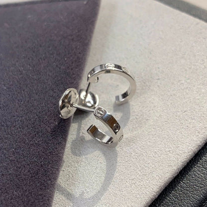 [Panda Jewelry]LOVE EARRINGS 2.65MM SILVER