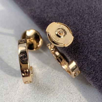[Panda Jewelry]LOVE EARRINGS 2.65MM PINK GOLD
