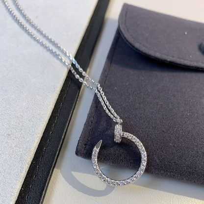 [Panda Jewelry]JUSTE NECKLACE SILVER DIAMONDS