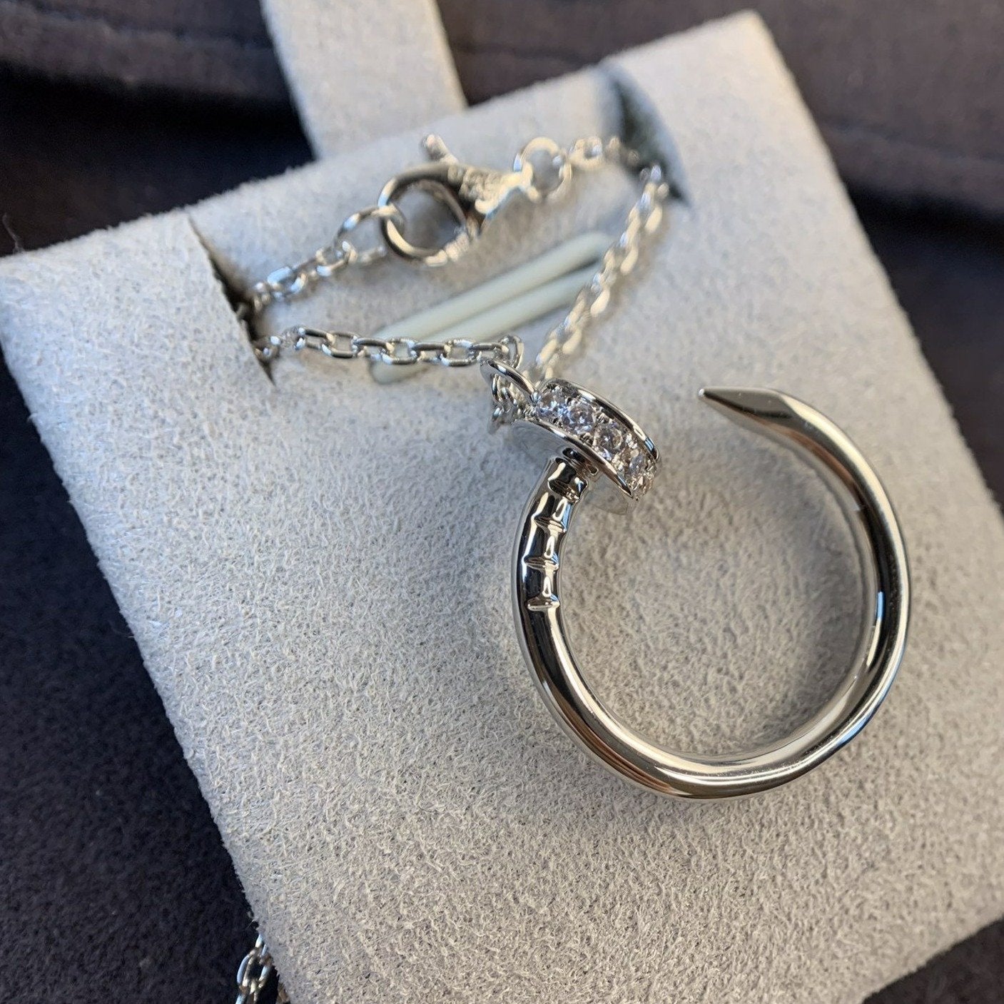 [Panda Jewelry]JUSTE NECKLACE SILVER DIAMONDS