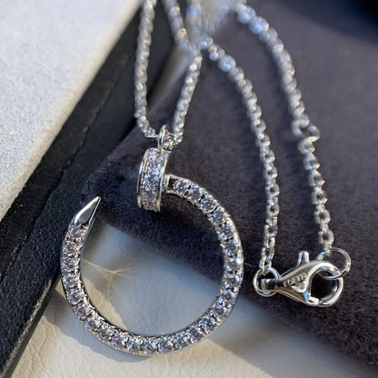 [Panda Jewelry]JUSTE NECKLACE SILVER DIAMONDS