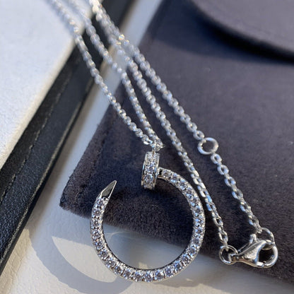 [Panda Jewelry]JUSTE NECKLACE SILVER DIAMONDS
