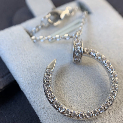[Panda Jewelry]JUSTE NECKLACE SILVER DIAMONDS
