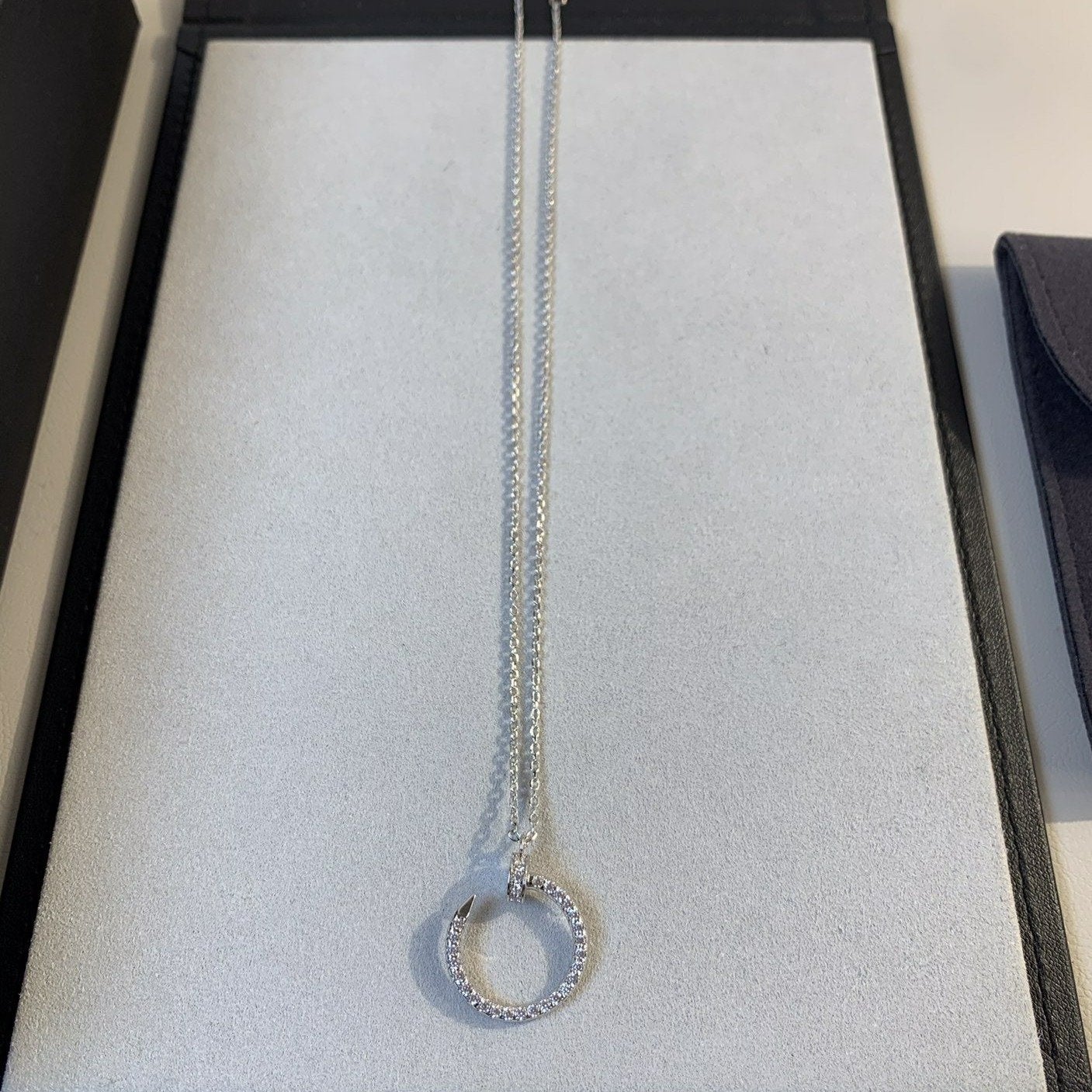 [Panda Jewelry]JUSTE NECKLACE SILVER DIAMONDS