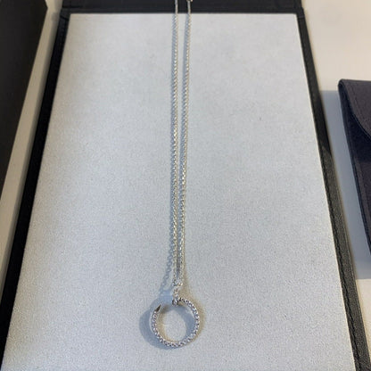 [Panda Jewelry]JUSTE NECKLACE SILVER DIAMONDS