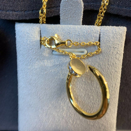 [Panda Jewelry]JUSTE NECKLACE GOLD DIAMONDS