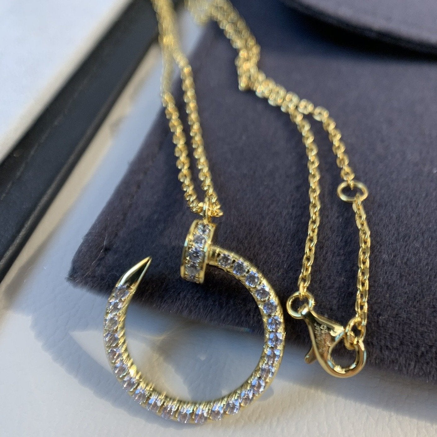 [Panda Jewelry]JUSTE NECKLACE GOLD DIAMONDS