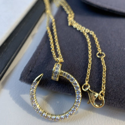 [Panda Jewelry]JUSTE NECKLACE GOLD DIAMONDS