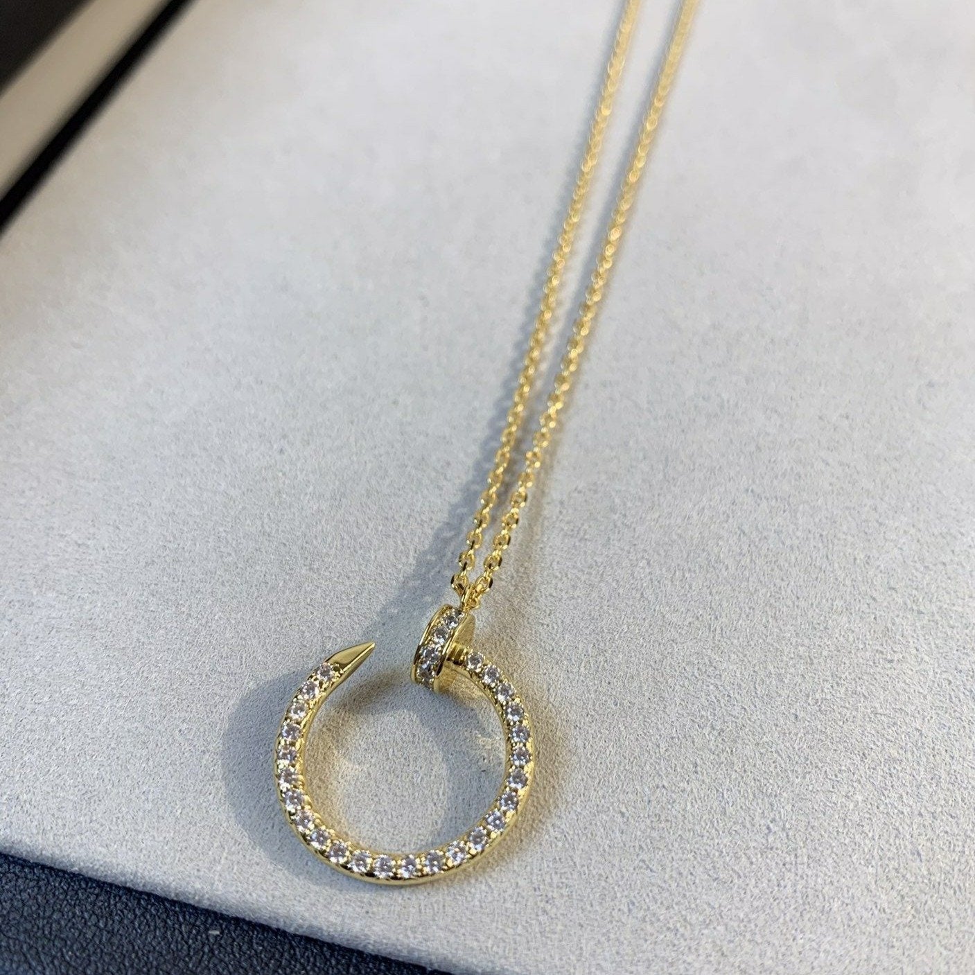 [Panda Jewelry]JUSTE NECKLACE GOLD DIAMONDS