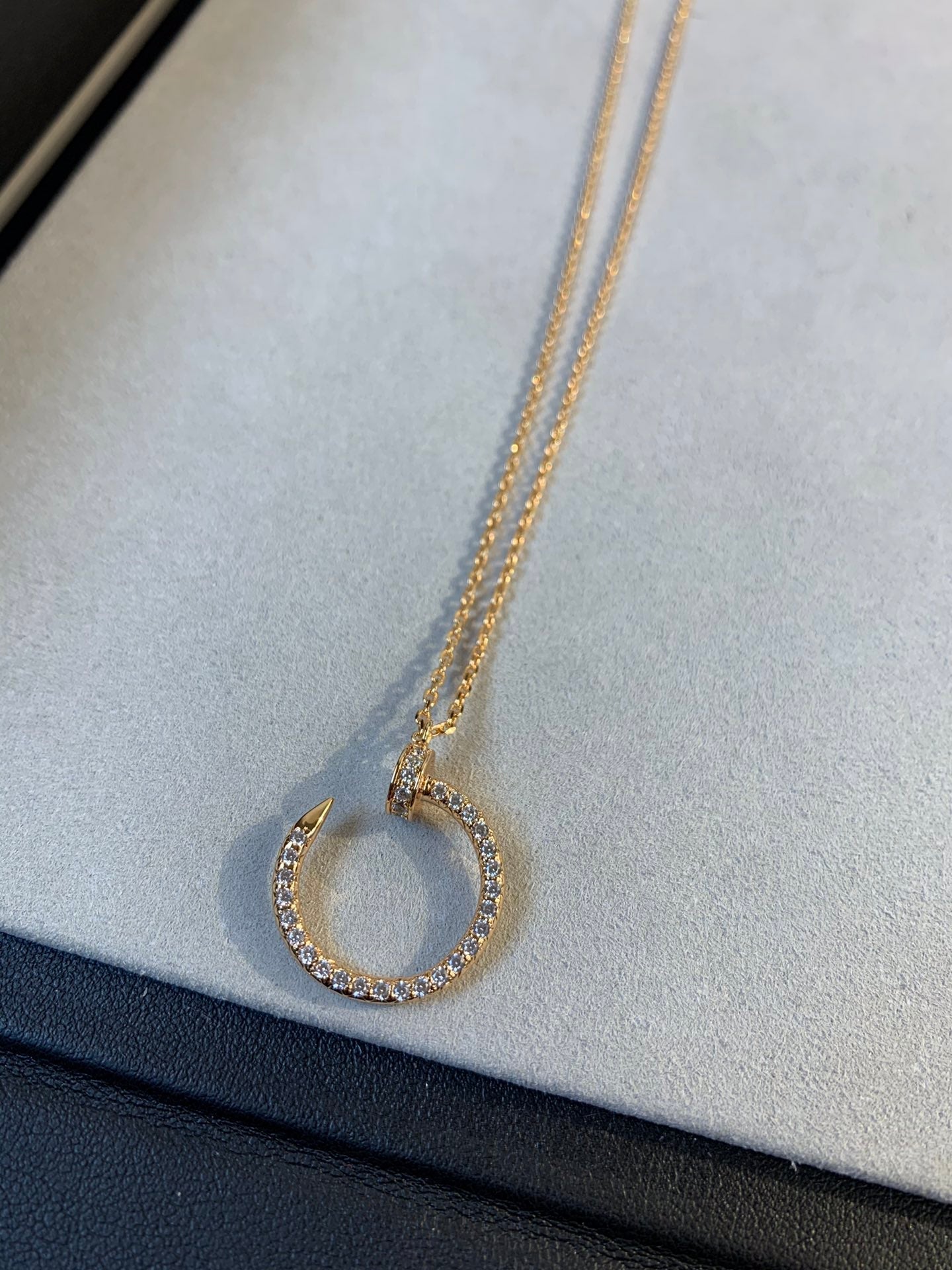 [Panda Jewelry]JUSTE NECKLACE PINK GOLD DIAMONDS
