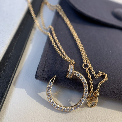 [Panda Jewelry]JUSTE NECKLACE PINK GOLD DIAMONDS