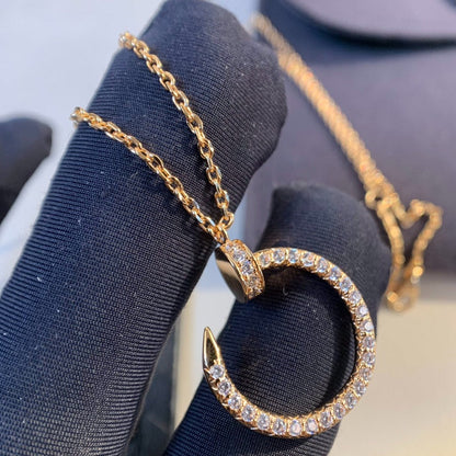 [Panda Jewelry]JUSTE NECKLACE PINK GOLD DIAMONDS