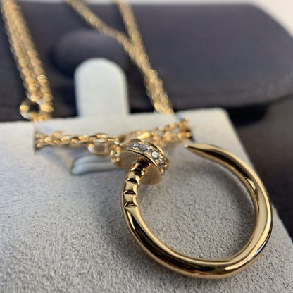 [Panda Jewelry]JUSTE NECKLACE PINK GOLD DIAMONDS