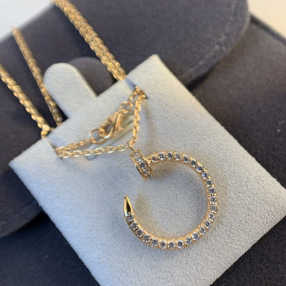 [Panda Jewelry]JUSTE NECKLACE PINK GOLD DIAMONDS
