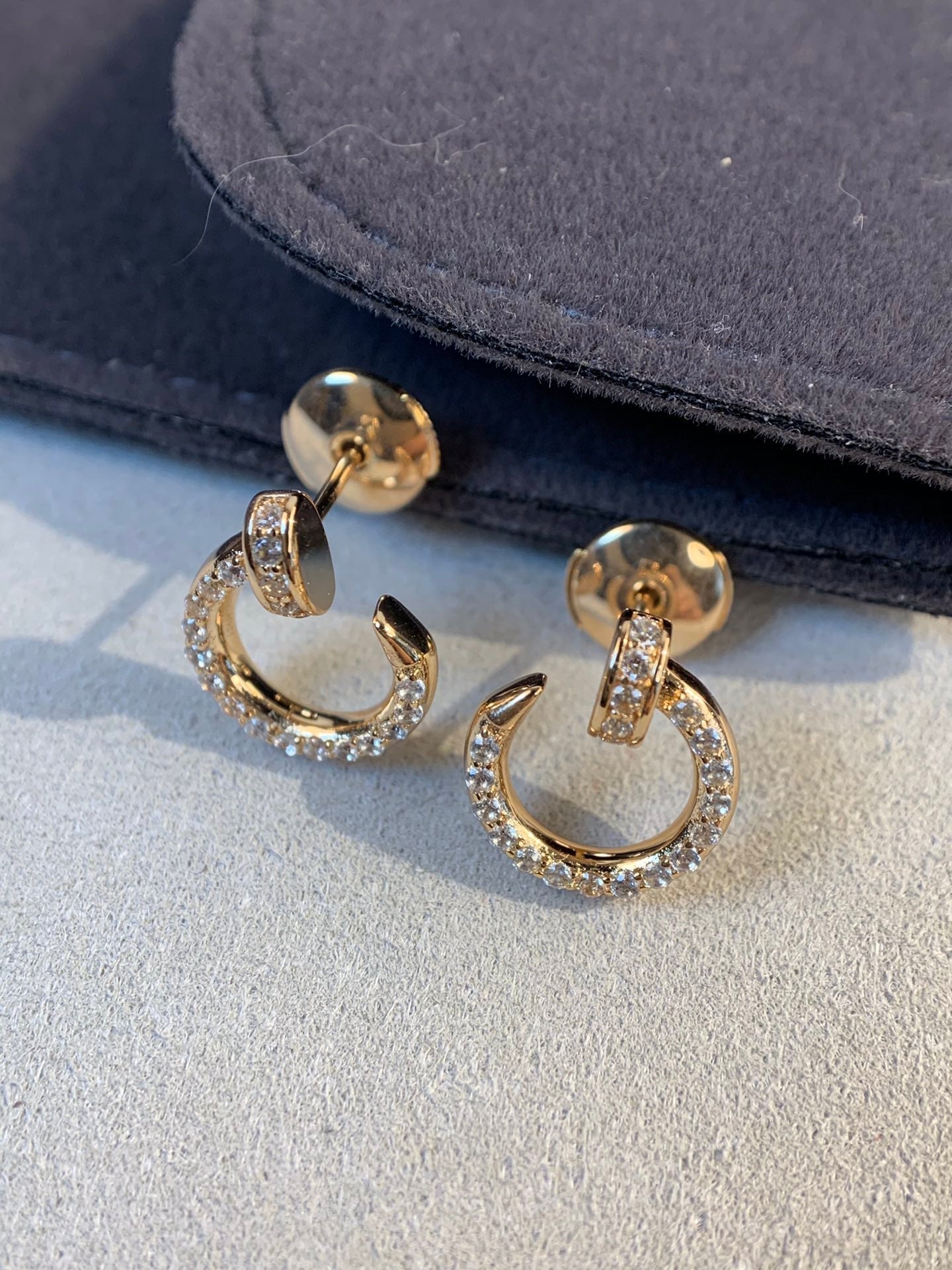 [Panda Jewelry]JUSTE EARRINGS GOLD DIAMONDS