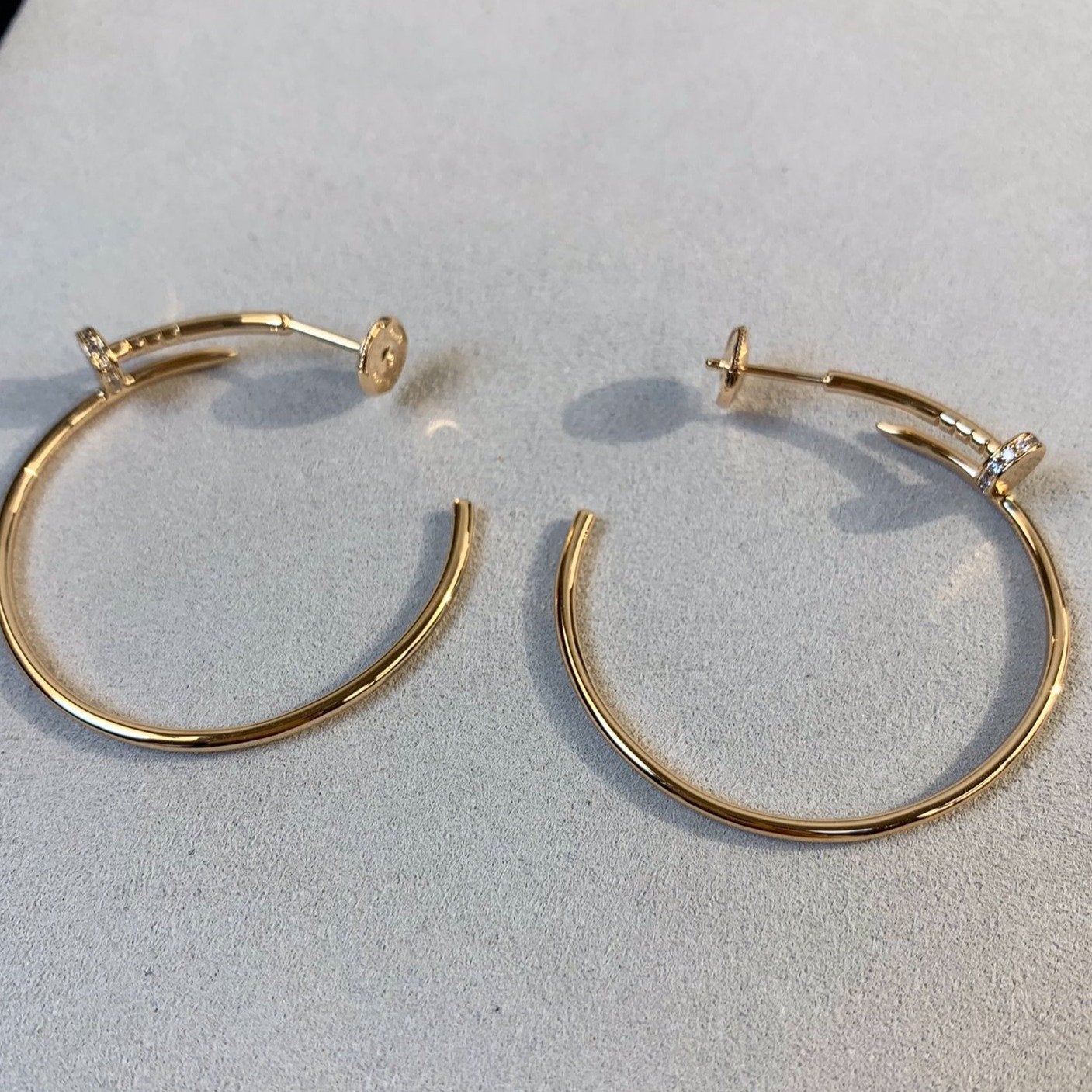 [Panda Jewelry]JUSTE EARRINGS GOLD DIAMONDS 1.8MM