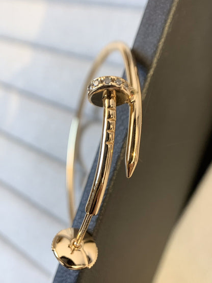 [Panda Jewelry]JUSTE EARRINGS GOLD DIAMONDS 1.8MM