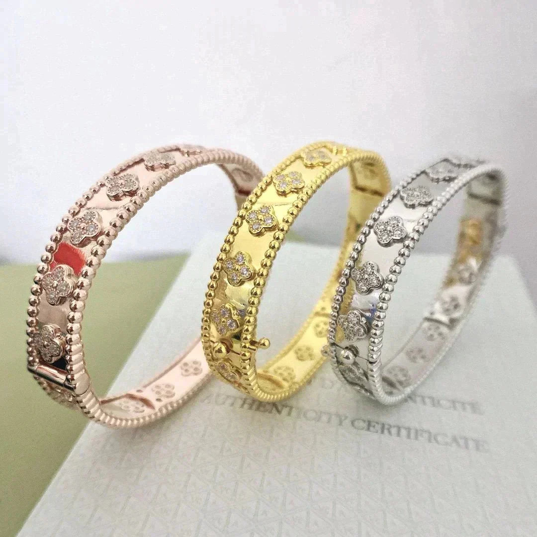 [Panda Jewelry]CLOVER BRACELET 8MM DIAMONDS