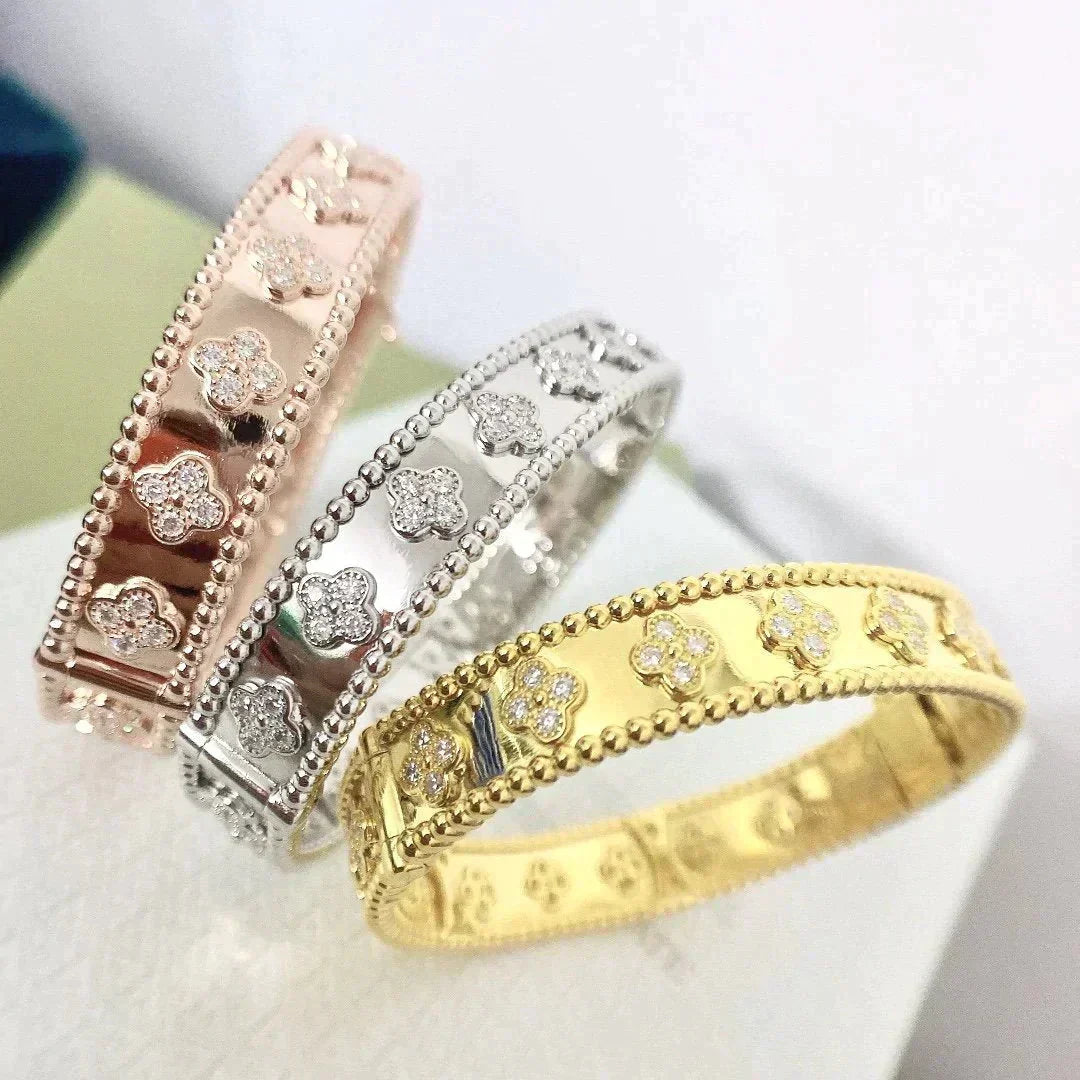 [Panda Jewelry]CLOVER BRACELET 8MM DIAMONDS