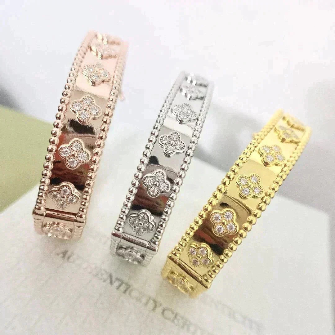 [Panda Jewelry]CLOVER BRACELET 8MM DIAMONDS
