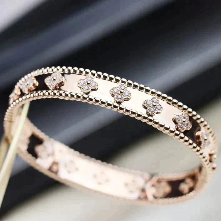 [Panda Jewelry]CLOVER BRACELET 8MM DIAMONDS