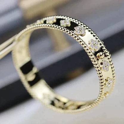 [Panda Jewelry]CLOVER BRACELET 8MM DIAMONDS