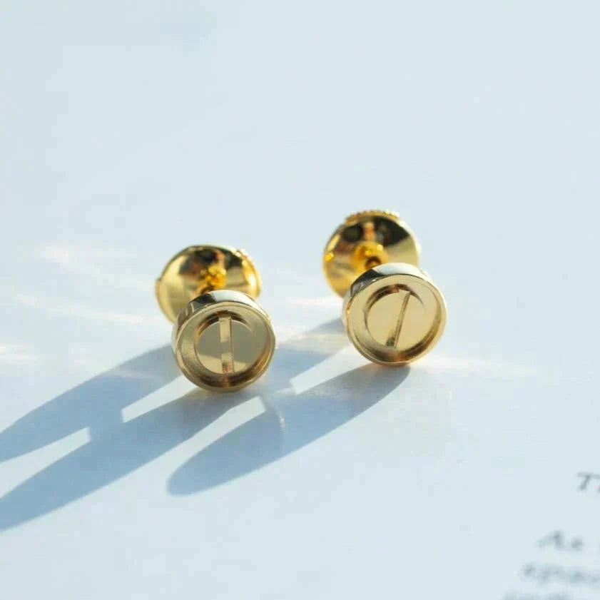 [Panda Jewelry]LOVE EARRINGS GOLD 10MM