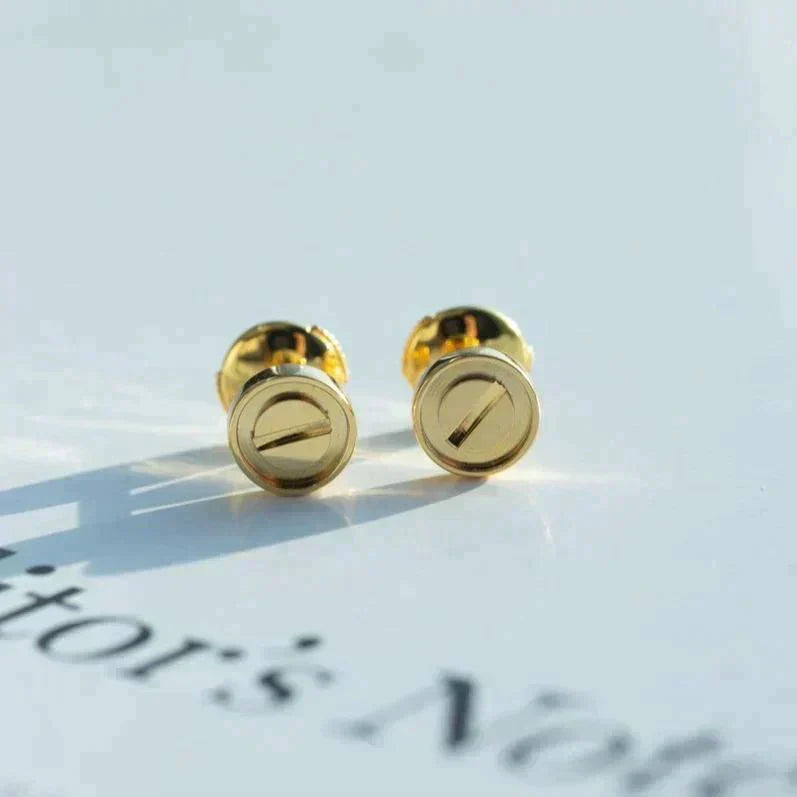 [Panda Jewelry]LOVE EARRINGS GOLD 10MM